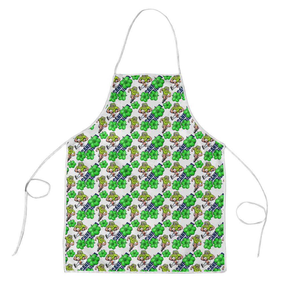 Canberra Raiders Apron Tropical Hibiscus Floral Seamless Rugby Mascot