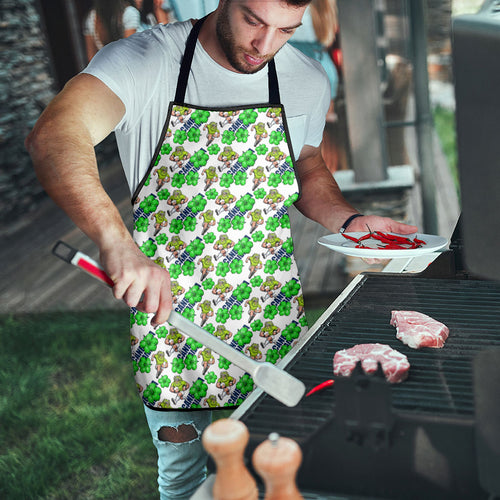 Canberra Raiders Apron Tropical Hibiscus Floral Seamless Rugby Mascot