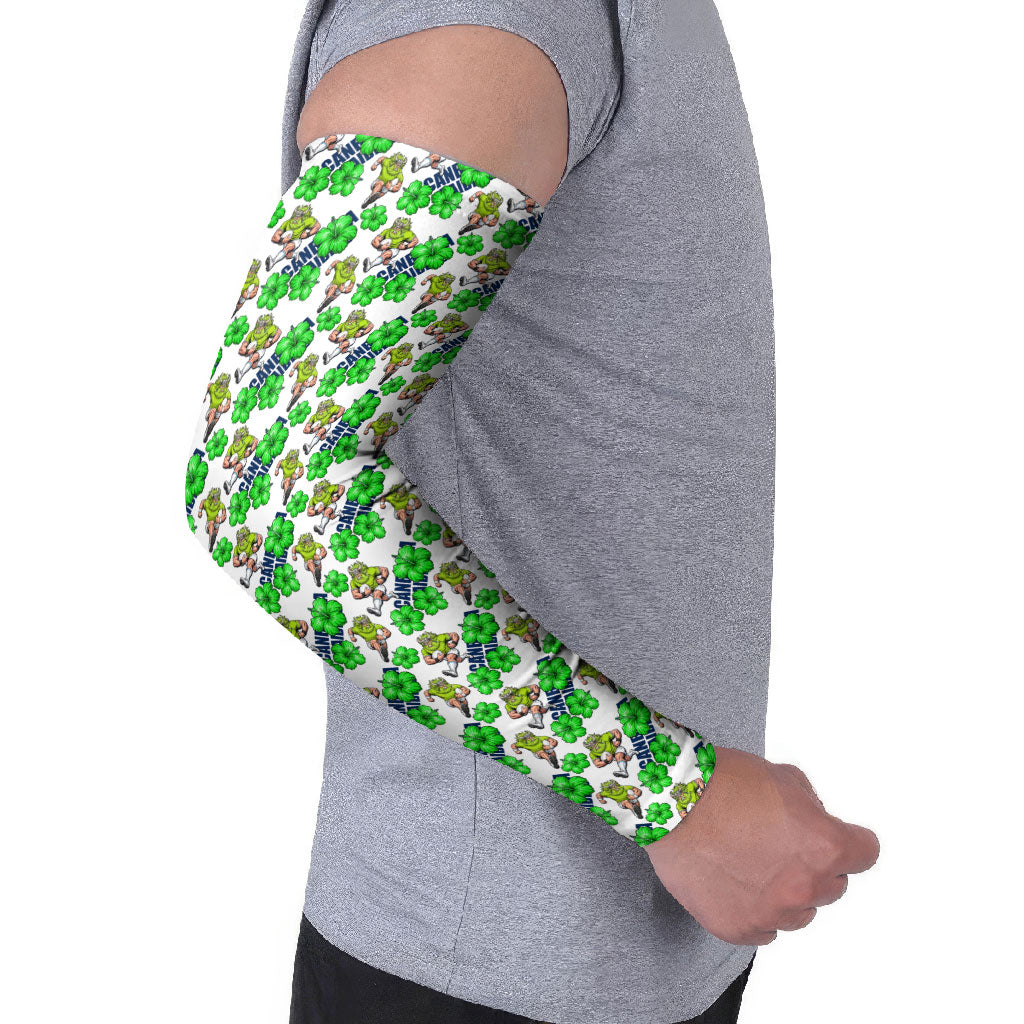 Canberra Raiders Arm Sleeves Tropical Hibiscus Floral Seamless Rugby Mascot