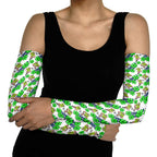 Canberra Raiders Arm Sleeves Tropical Hibiscus Floral Seamless Rugby Mascot