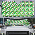Canberra Raiders Auto Sun Shade Tropical Hibiscus Floral Seamless Rugby Mascot