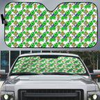 Canberra Raiders Auto Sun Shade Tropical Hibiscus Floral Seamless Rugby Mascot