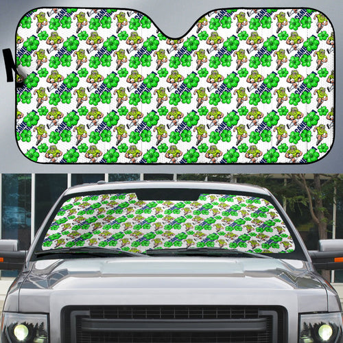Canberra Raiders Auto Sun Shade Tropical Hibiscus Floral Seamless Rugby Mascot