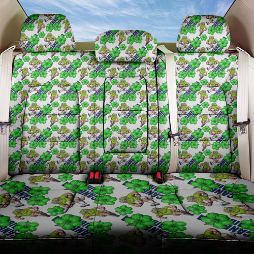 Canberra Raiders Back Car Seat Cover Tropical Hibiscus Floral Seamless Rugby Mascot