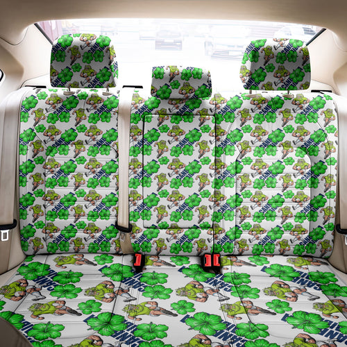 Canberra Raiders Back Car Seat Cover Tropical Hibiscus Floral Seamless Rugby Mascot