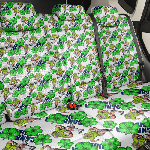 Canberra Raiders Back Car Seat Cover Tropical Hibiscus Floral Seamless Rugby Mascot