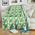 Canberra Raiders Blanket Tropical Hibiscus Floral Seamless Rugby Mascot