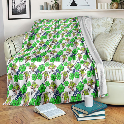 Canberra Raiders Blanket Tropical Hibiscus Floral Seamless Rugby Mascot