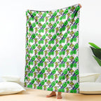 Canberra Raiders Blanket Tropical Hibiscus Floral Seamless Rugby Mascot