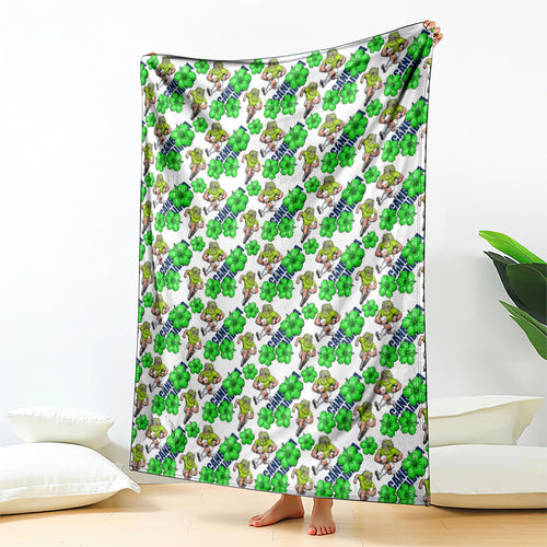 Canberra Raiders Blanket Tropical Hibiscus Floral Seamless Rugby Mascot