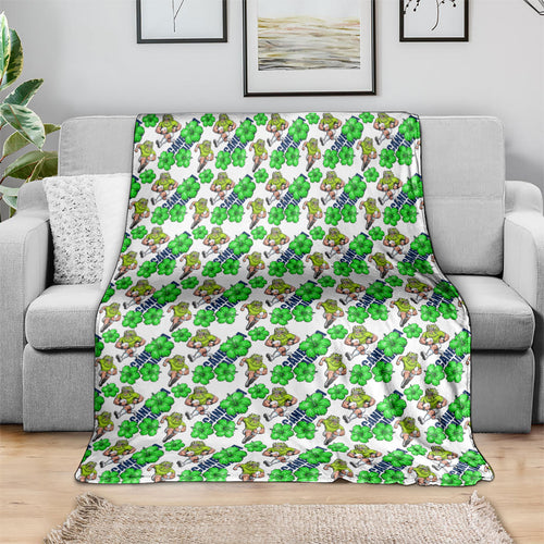 Canberra Raiders Blanket Tropical Hibiscus Floral Seamless Rugby Mascot