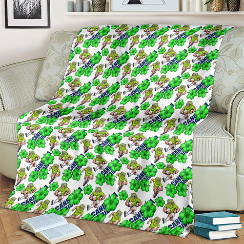 Canberra Raiders Blanket Tropical Hibiscus Floral Seamless Rugby Mascot