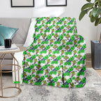 Canberra Raiders Blanket Tropical Hibiscus Floral Seamless Rugby Mascot