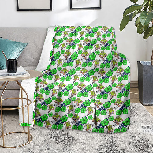 Canberra Raiders Blanket Tropical Hibiscus Floral Seamless Rugby Mascot