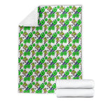 Canberra Raiders Blanket Tropical Hibiscus Floral Seamless Rugby Mascot