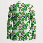 Canberra Raiders Blazer Tropical Hibiscus Floral Seamless Rugby Mascot