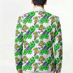 Canberra Raiders Blazer Tropical Hibiscus Floral Seamless Rugby Mascot