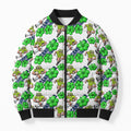 Canberra Raiders Bomber Puffer Jacket Tropical Hibiscus Floral Seamless Rugby Mascot