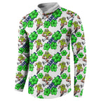 Canberra Raiders Button Sweatshirt Tropical Hibiscus Floral Seamless Rugby Mascot