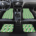 Canberra Raiders Car Mats Tropical Hibiscus Floral Seamless Rugby Mascot