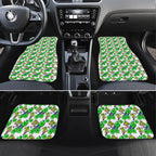 Canberra Raiders Car Mats Tropical Hibiscus Floral Seamless Rugby Mascot