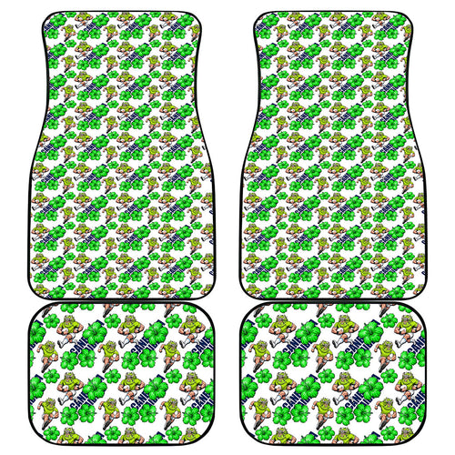 Canberra Raiders Car Mats Tropical Hibiscus Floral Seamless Rugby Mascot