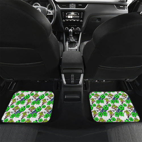Canberra Raiders Car Mats Tropical Hibiscus Floral Seamless Rugby Mascot