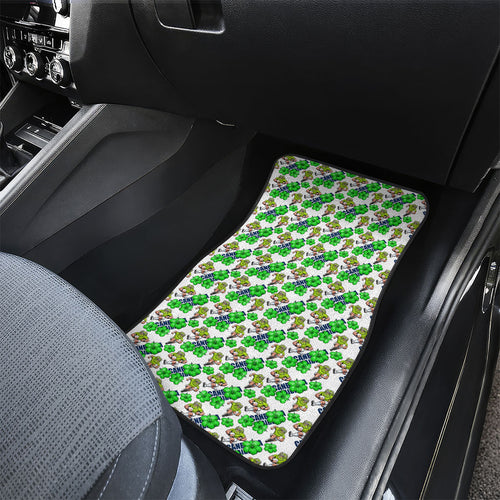 Canberra Raiders Car Mats Tropical Hibiscus Floral Seamless Rugby Mascot
