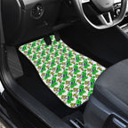 Canberra Raiders Car Mats Tropical Hibiscus Floral Seamless Rugby Mascot