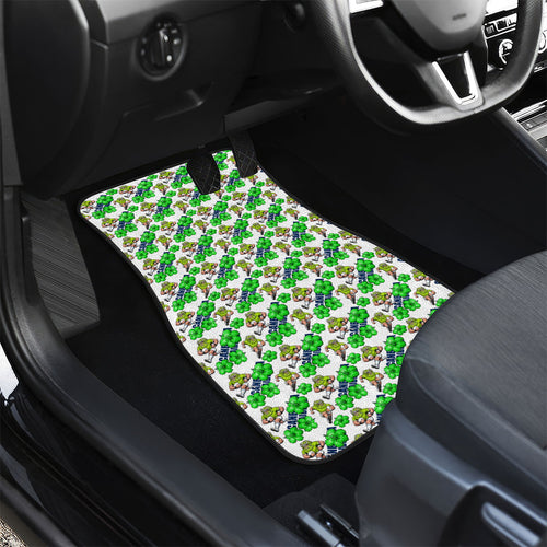 Canberra Raiders Car Mats Tropical Hibiscus Floral Seamless Rugby Mascot