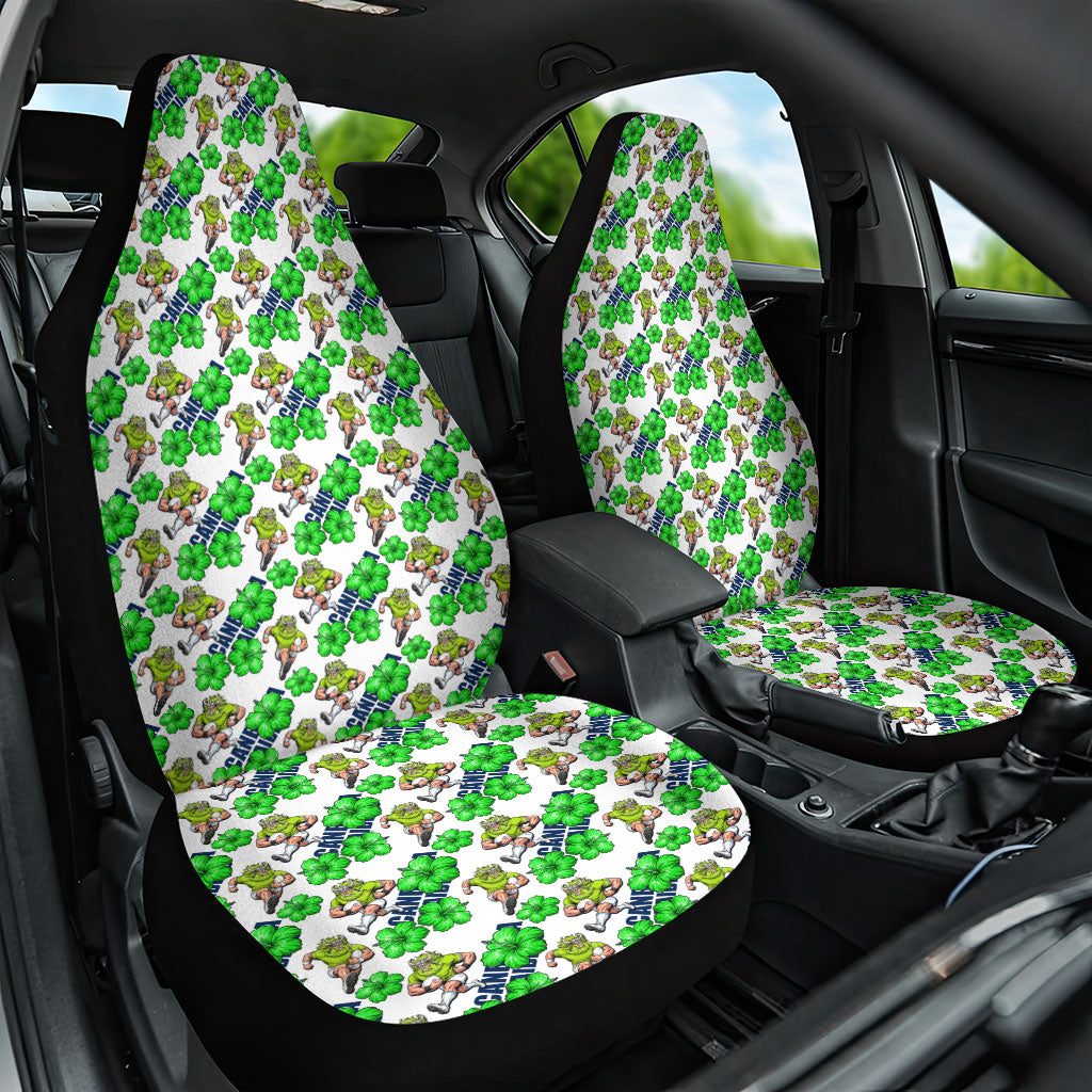 Canberra Raiders Car Seat Cover Tropical Hibiscus Floral Seamless Rugby Mascot