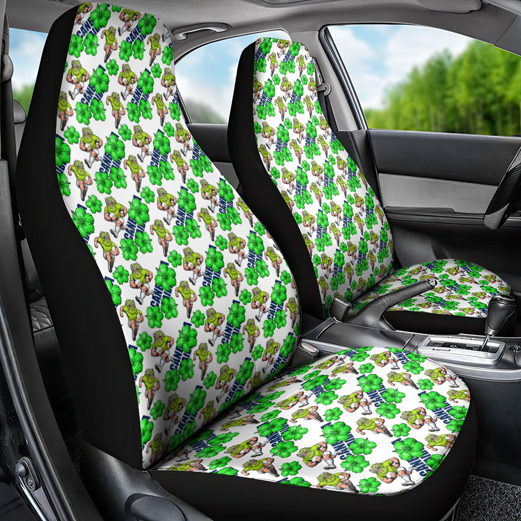 Canberra Raiders Car Seat Cover Tropical Hibiscus Floral Seamless Rugby Mascot