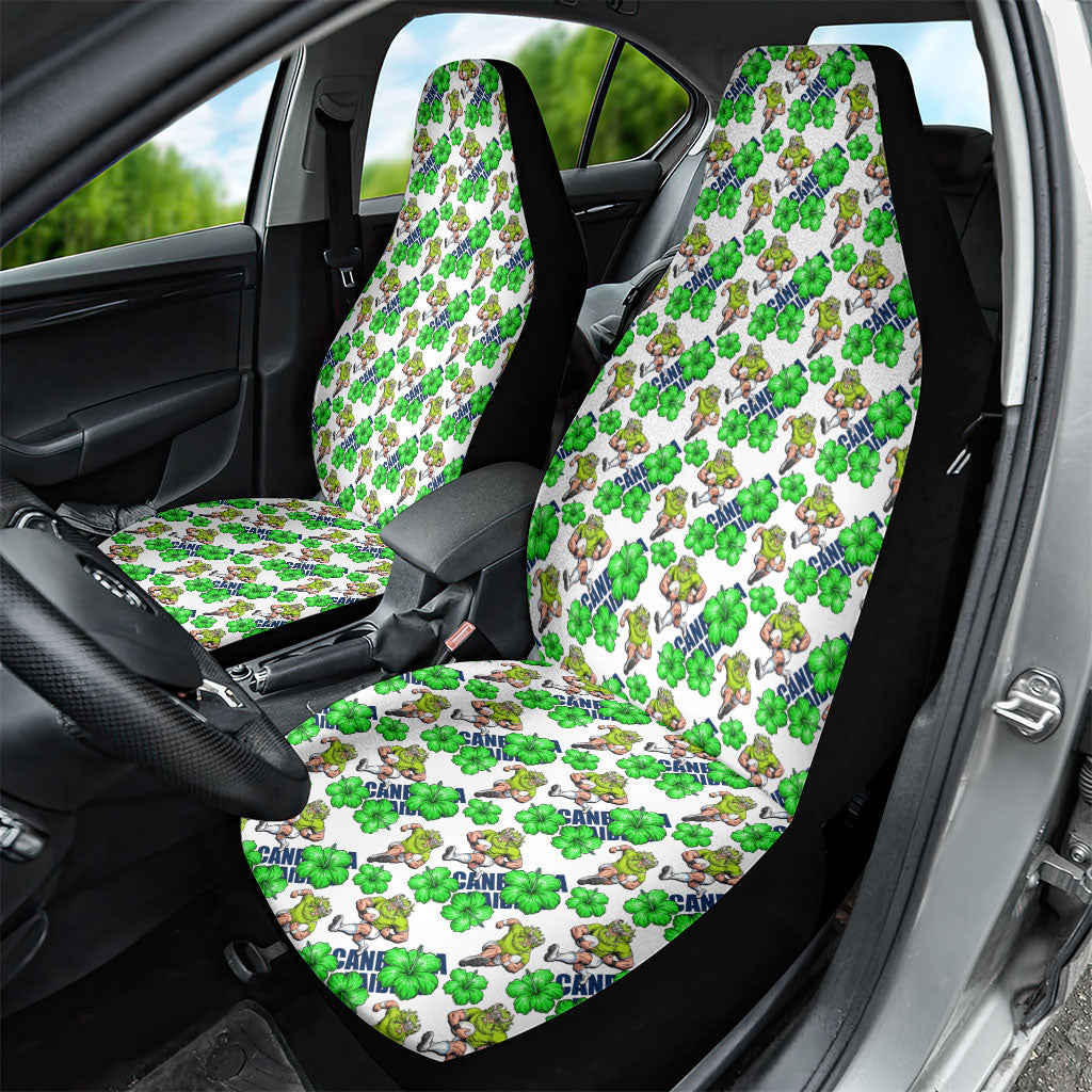Canberra Raiders Car Seat Cover Tropical Hibiscus Floral Seamless Rugby Mascot