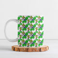 Canberra Raiders Ceramic Mug Tropical Hibiscus Floral Seamless Rugby Mascot
