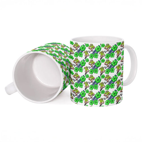 Canberra Raiders Ceramic Mug Tropical Hibiscus Floral Seamless Rugby Mascot