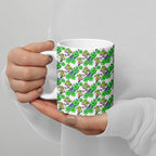 Canberra Raiders Ceramic Mug Tropical Hibiscus Floral Seamless Rugby Mascot