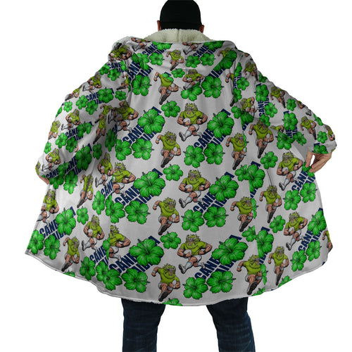 Canberra Raiders Cloak Tropical Hibiscus Floral Seamless Rugby Mascot