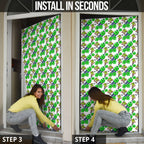 Canberra Raiders Door Cover Tropical Hibiscus Floral Seamless Rugby Mascot