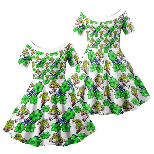 Canberra Raiders Family Matching Mermaid Dress and Hawaiian Shirt Tropical Hibiscus Floral Seamless Rugby Mascot