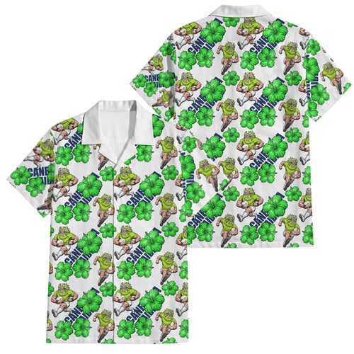 Canberra Raiders Family Matching Tank Maxi Dress and Hawaiian Shirt Tropical Hibiscus Floral Seamless Rugby Mascot