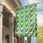 Canberra Raiders Garden Flag Tropical Hibiscus Floral Seamless Rugby Mascot