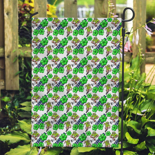 Canberra Raiders Garden Flag Tropical Hibiscus Floral Seamless Rugby Mascot