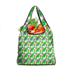 Canberra Raiders Grocery Bag Tropical Hibiscus Floral Seamless Rugby Mascot