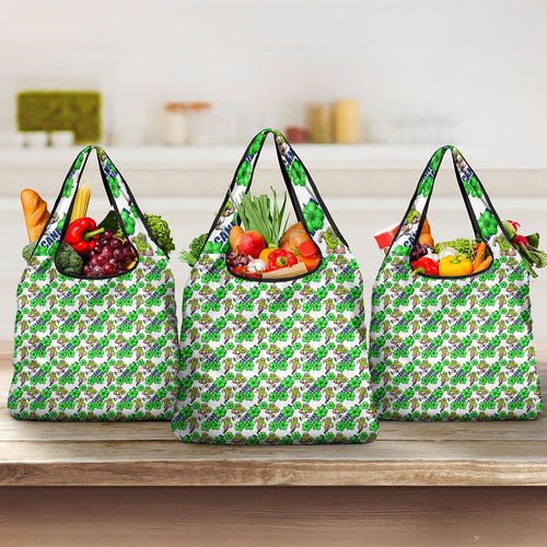 Canberra Raiders Grocery Bag Tropical Hibiscus Floral Seamless Rugby Mascot