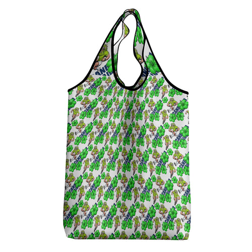 Canberra Raiders Grocery Bag Tropical Hibiscus Floral Seamless Rugby Mascot