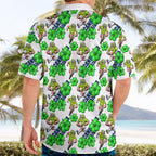 Canberra Raiders Hawaiian Shirt Tropical Hibiscus Floral Seamless Rugby Mascot