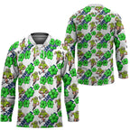 Canberra Raiders Hockey Jersey Tropical Hibiscus Floral Seamless Rugby Mascot