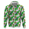 Canberra Raiders Hoodie Tropical Hibiscus Floral Seamless Rugby Mascot