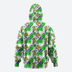Canberra Raiders Hoodie Tropical Hibiscus Floral Seamless Rugby Mascot
