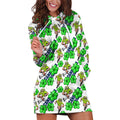 Canberra Raiders Hoodie Dress Tropical Hibiscus Floral Seamless Rugby Mascot